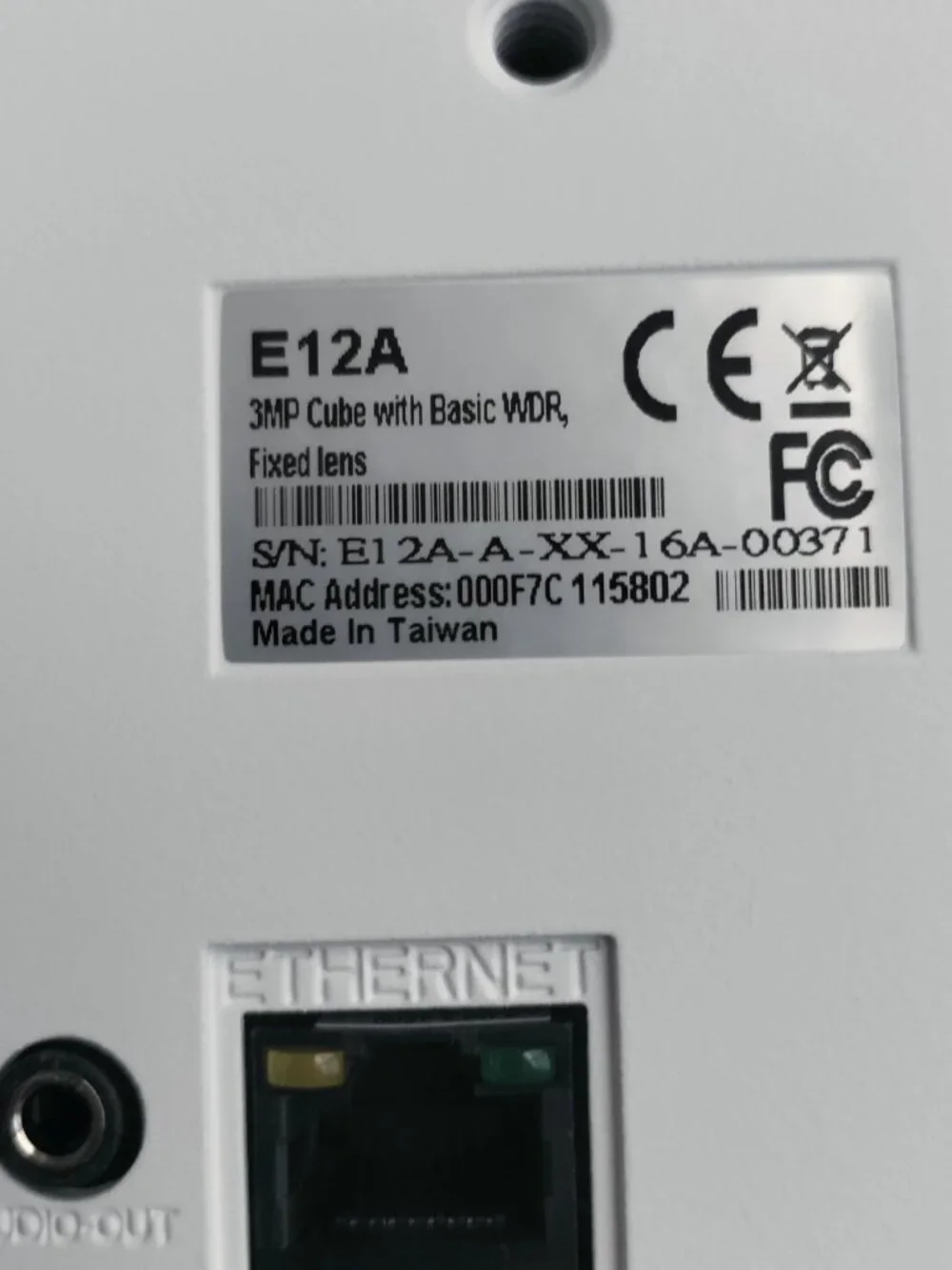 ACTi E12A Cube Camera 3MP Full HD 1080p PoE VGUC - Discontinued